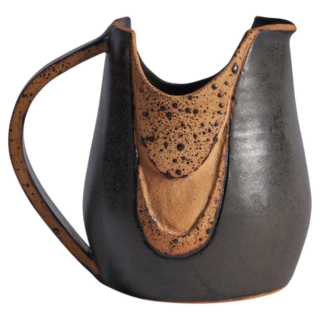 Danish Designer, Pitcher, Stoneware, Denmark, 1960s