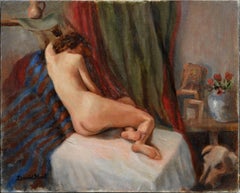 Reclining Nude Figure in Oil on Linen