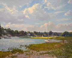 Landscape Painting by New England Artist David P. Curtis "Sweet Sound"