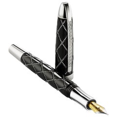 Used Diamond and Black Lacquer Fountain Pen