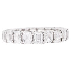 Diamond Eternity Emerald Cut Band, Eternity Diamond Band, Infinite Wedding Band