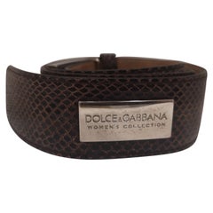 Dolce & Gabbana brown leather belt