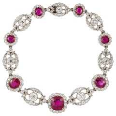 Edwardian Ruby and Diamond Bracelet