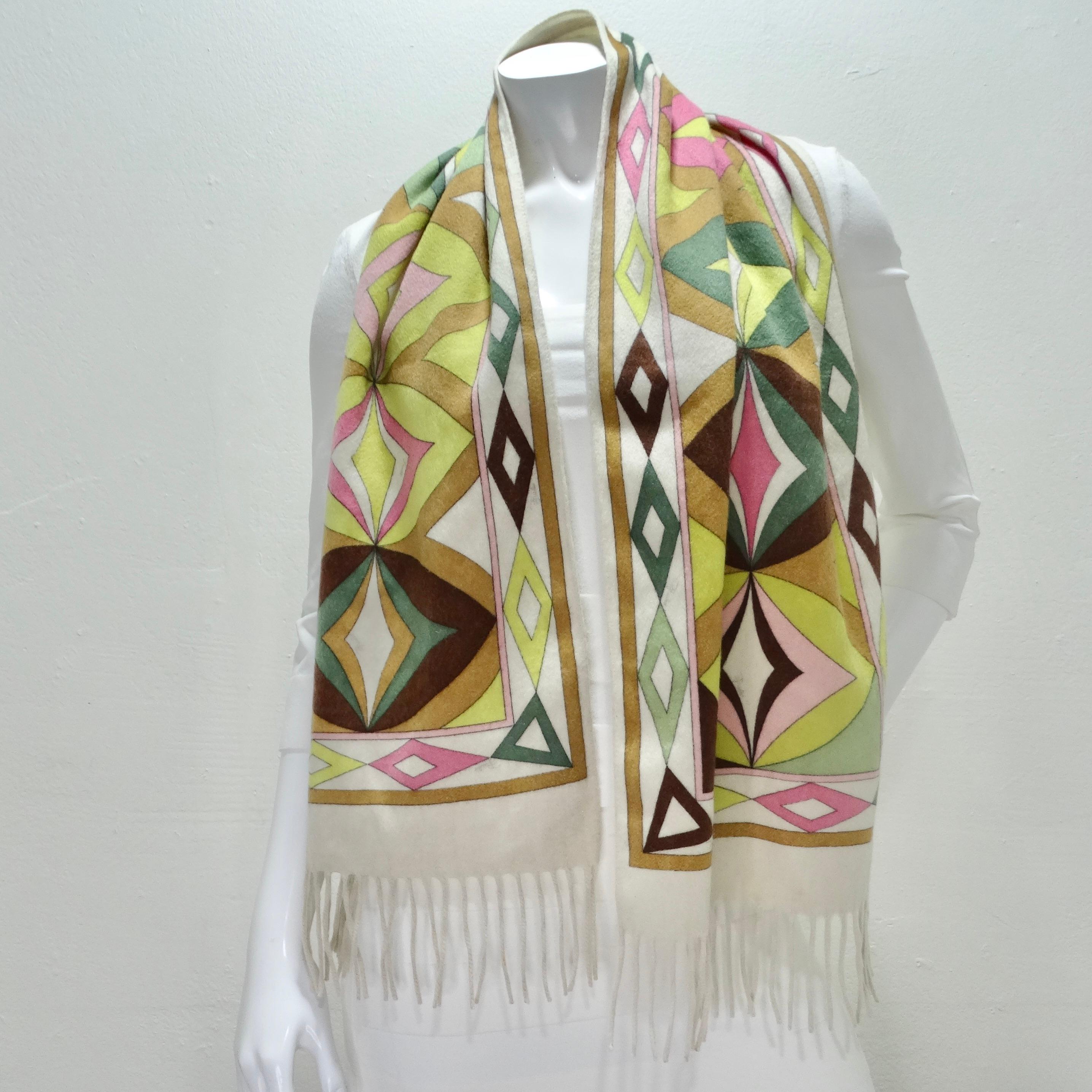 Emilio Pucci 1980s Cashmere Scarf For Sale 1