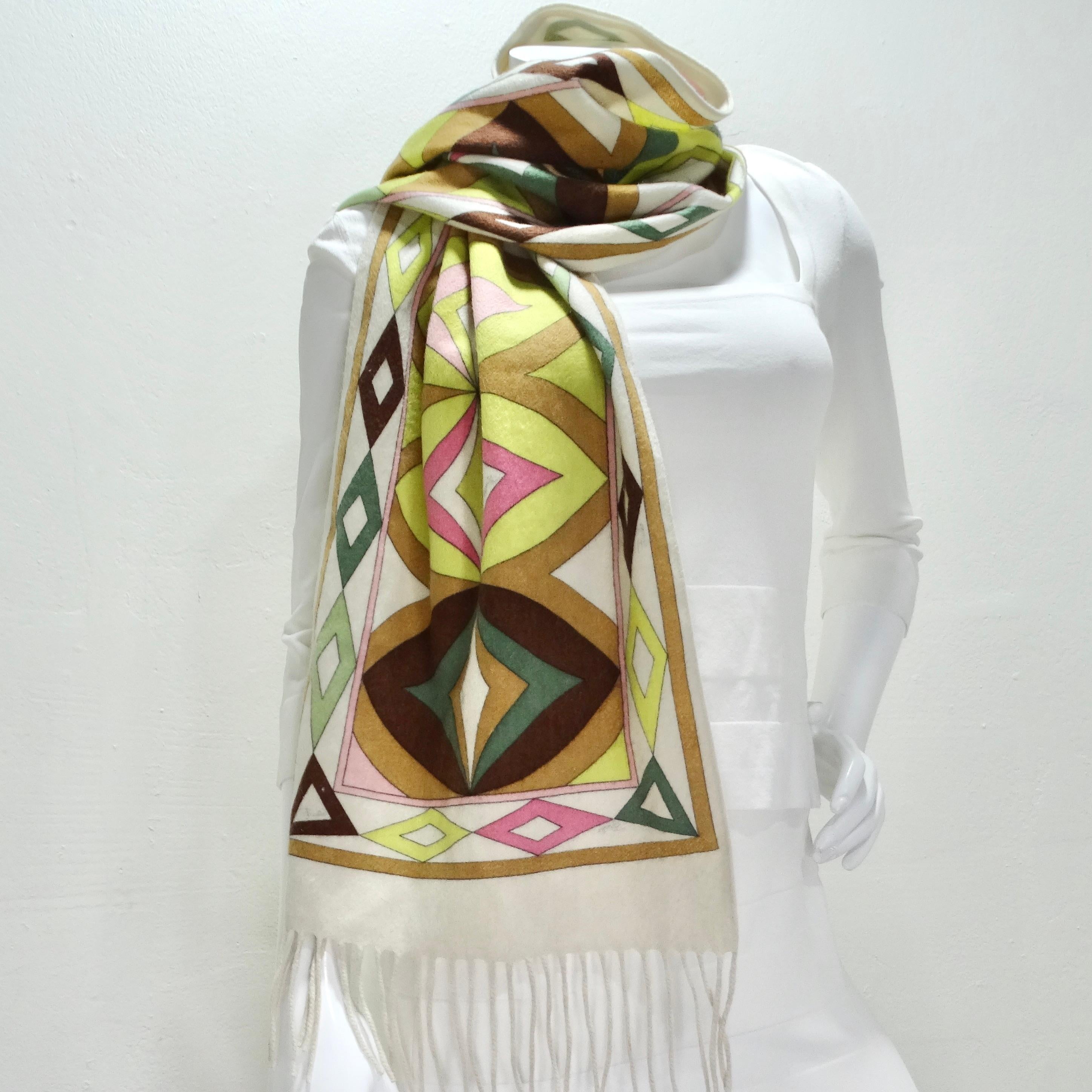 Emilio Pucci 1980s Cashmere Scarf For Sale 2