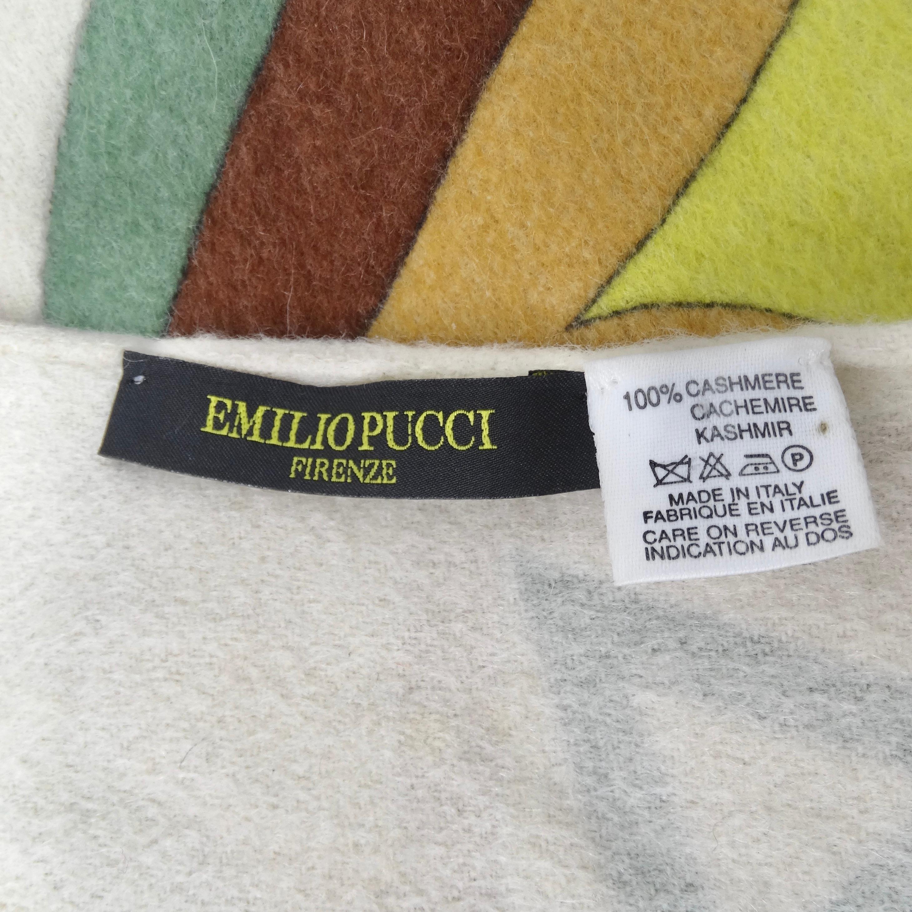 Emilio Pucci 1980s Cashmere Scarf For Sale 3