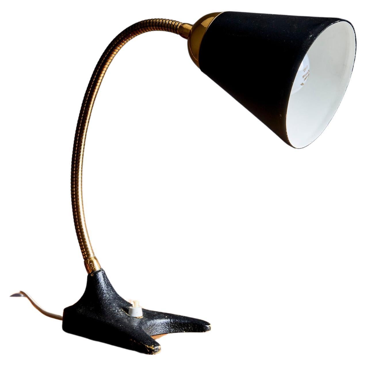 Ewå Värnamo Table Lamp in black metal Sweden - 1960s