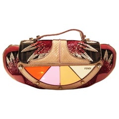 FENDI Zucca Mirror Vanity Mini Clutch Shoulder Bag