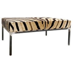 Forsyth Ottoman in Zebra Hide