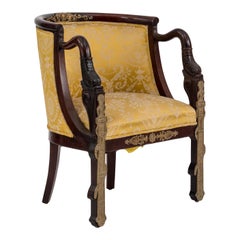 French Empire Mahogany Arm Chair