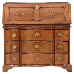 Frisian Baroque Oakwood Bureau, Mid-18th Century