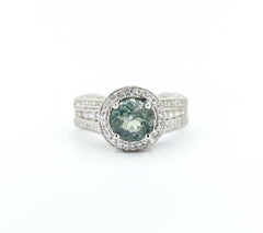 GIA 1.59ct Alexandrite and Diamond Ring in Platinum