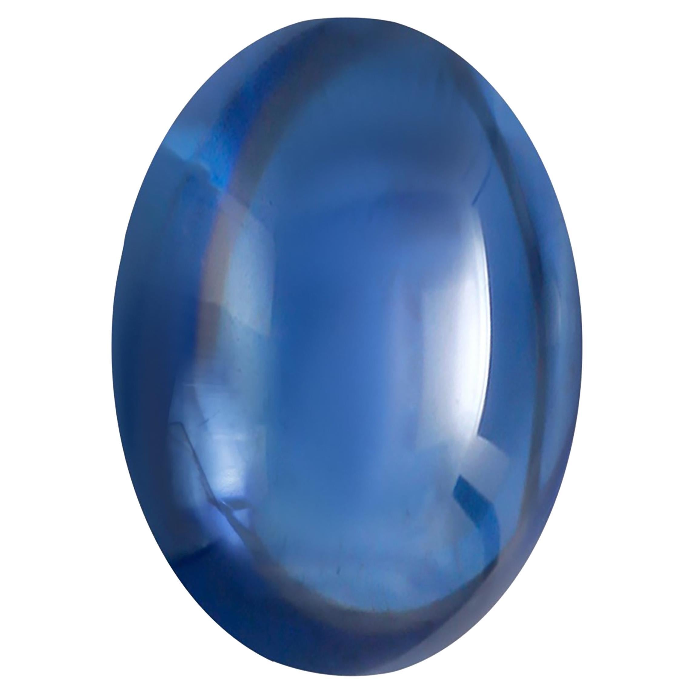 GIA Certified #5231058390 No Heat Ceylon Cabochon Sapphire Weighing 17.16 carat