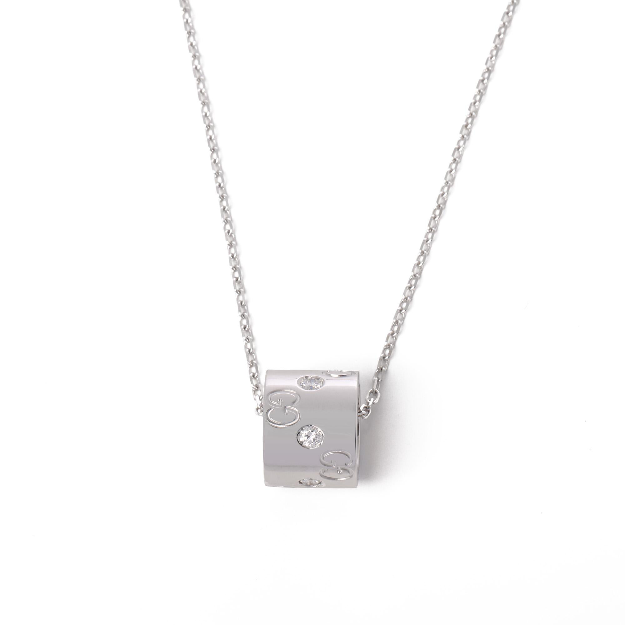 Contemporary Gucci Icon Diamond Set Pendant