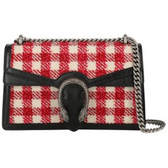 Gucci Women's Shoulder Bag Dionysus Black/Red/White Fabric