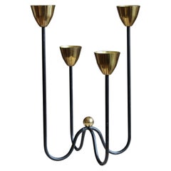 Gunnar Ander, Candelabrum, for Ystad Metall, Brass, Painted Metal, Sweden, 1950s