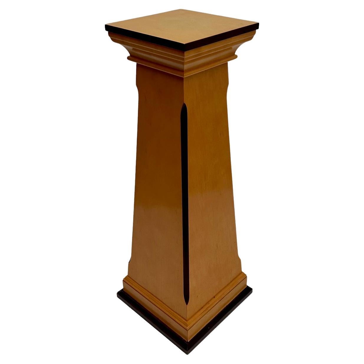 Handcrafted Maple Pedestal in the Manner of Michael Graves For Sale