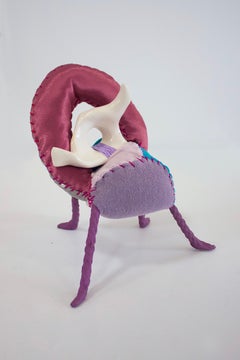 Small Recline, pink, purple, textile, organic, ceramic