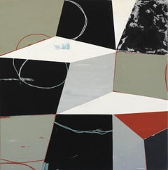 Walking in Circles - Layered Geometric Abstract Modernist Landscape Painting