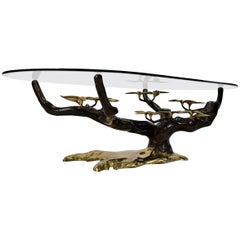 Hollywood Regency Brass Coffee Table