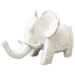 Italian Ceramic Elephant Sculpture by Bruno Gambone, circa 1970s