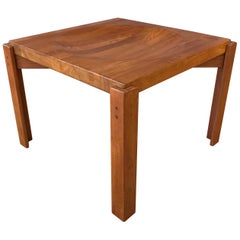 Jens Quistgaard Attributed Solid Teak End Table w/Reversible Butcher Block Top