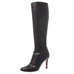 Jimmy Choo - Bottes en cuir marron foncé, taille 37,5