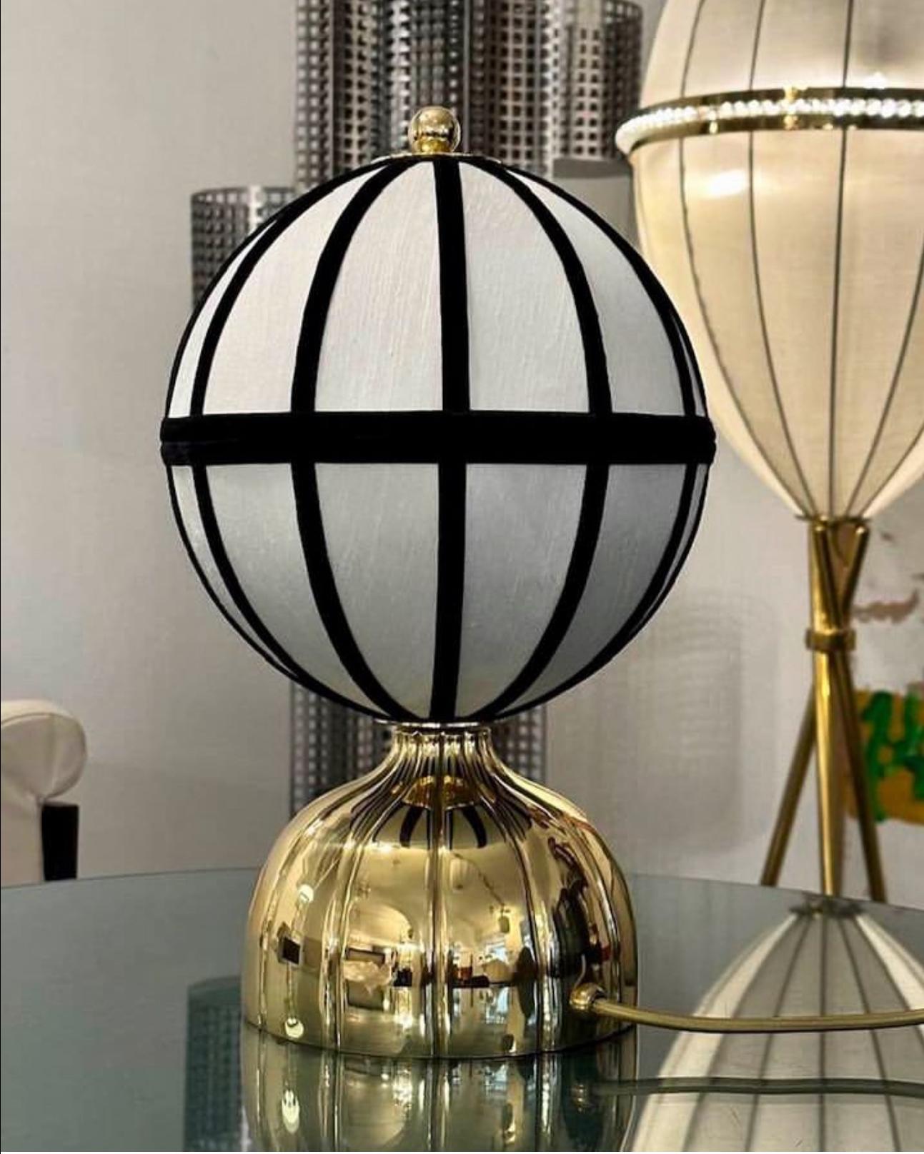 Brass Josef Hoffmann & Josef Frank & Wiener Werkstaette Ball Table Lamp, Re-Edition For Sale