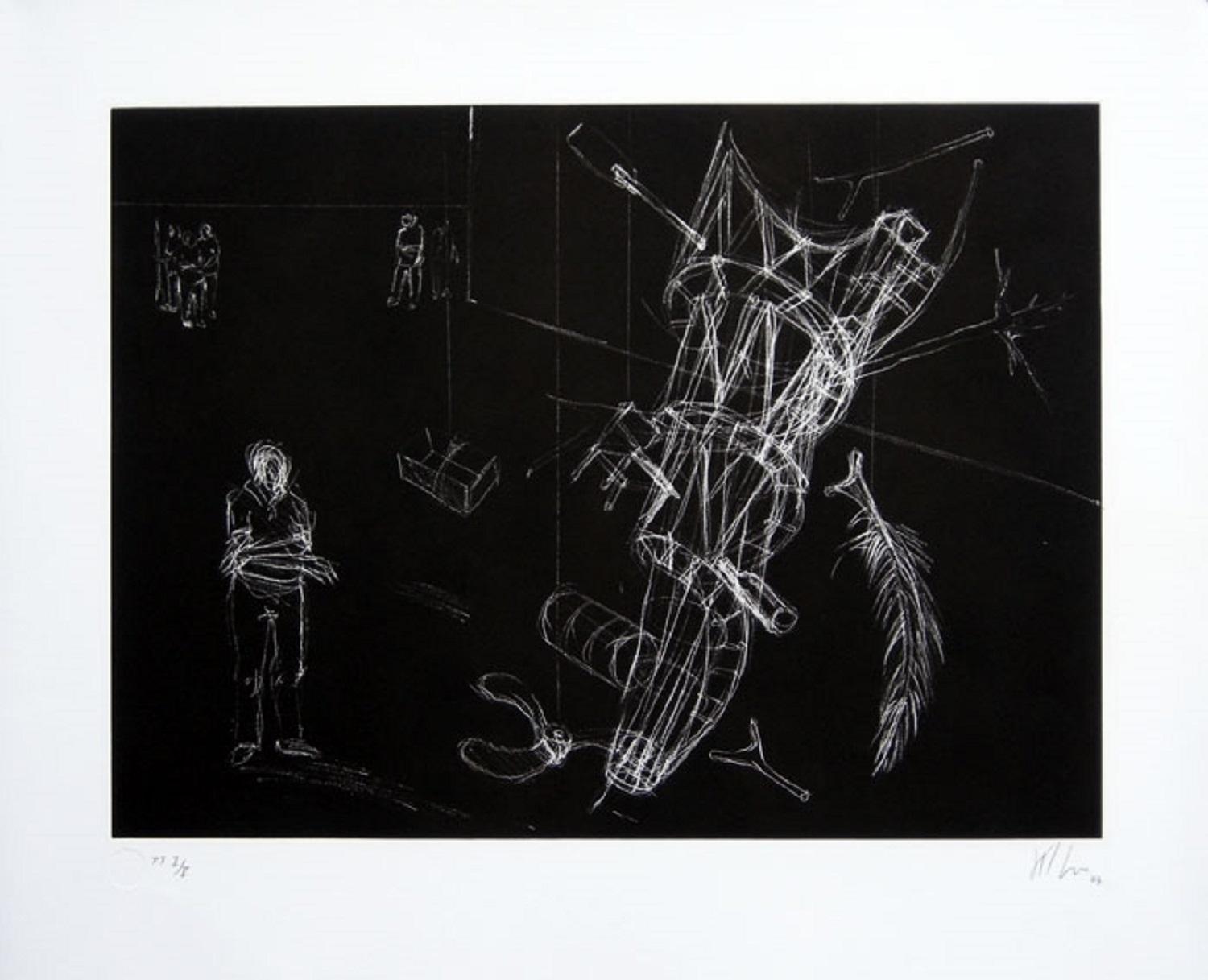 KCHO (Alexis Leyva Machado), ¨La Jungla 4¨, 2003, Aquatint, 24x29.1 in 