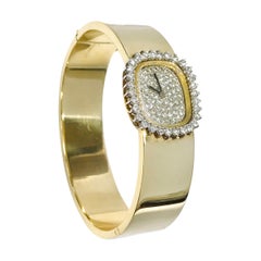 Omega Ladies Yellow Gold Diamond Bangle Watch