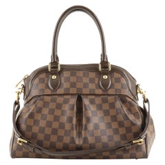 LOUIS VUITTON Damier  Ebene Canvas Trevi  PM Bag, Like New