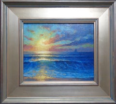 Impressionistic Seascape Ocean Sunrise Painting Michael Budden Sunrise Spectacle