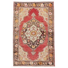 Mid-20th Century Handmade Turkish Oushak Accent Rug