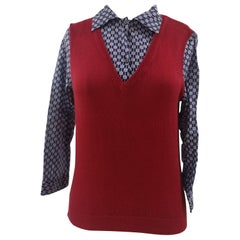 Chemise rouge et bleue Miu Miu - pull-over