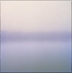 Lake III - Foggy Lake in pale Blue and Purple Tones, Fine Art Photography, 2021