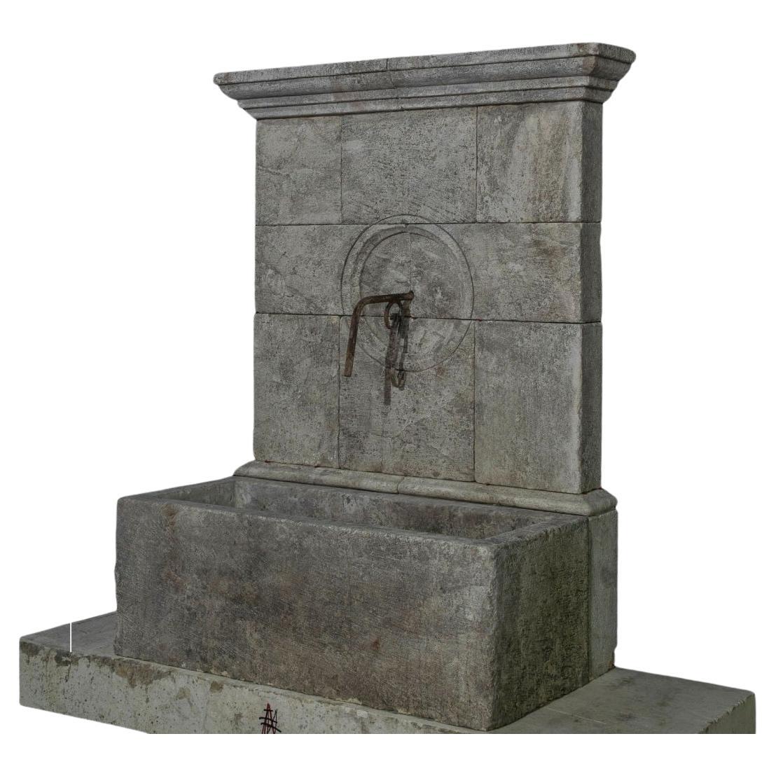 Old Stone Fountain - Limestone Wall Fountain - Antique Garden Fountain 