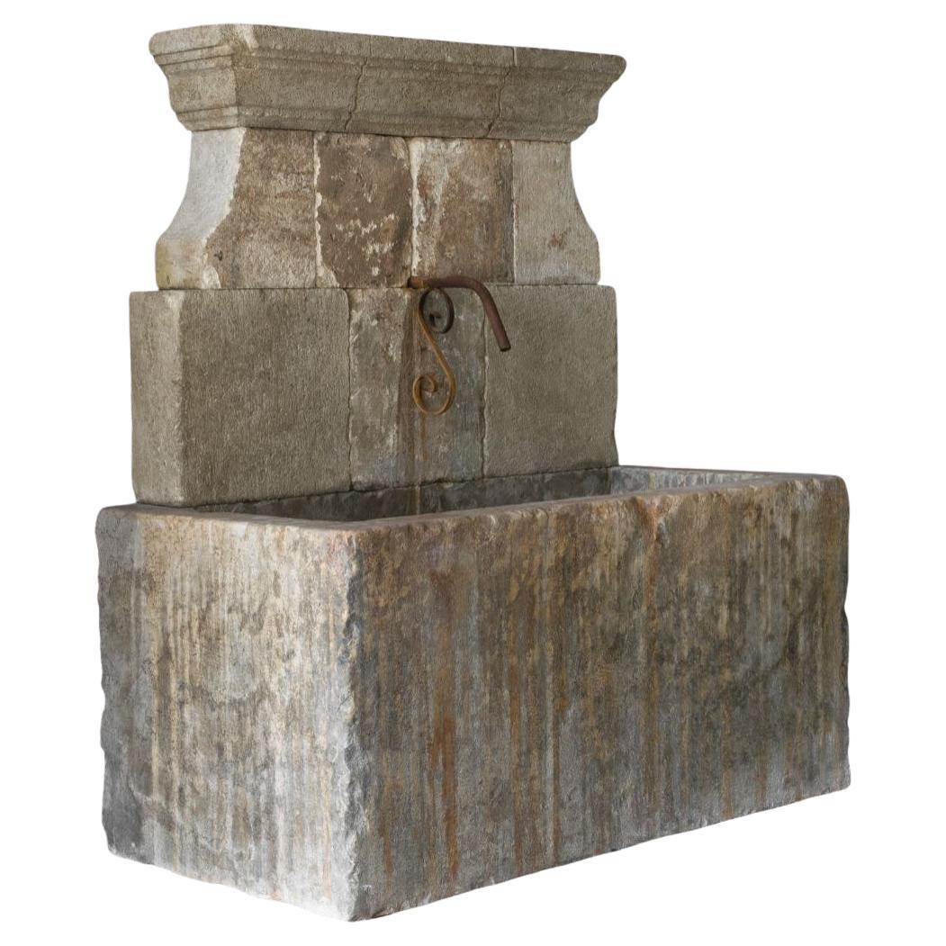 Old Stone Fountain - Limestone Wall Fountain - Antique Garden Fountain 