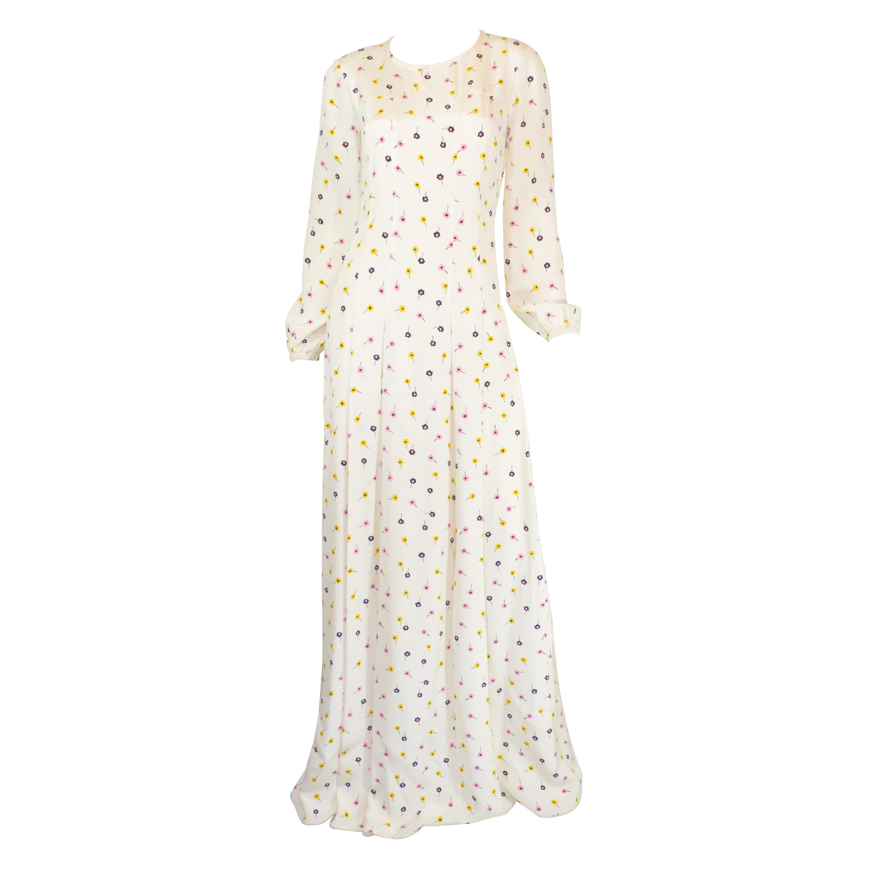 Oscar de la Renta - Robe longue à imprimé floral