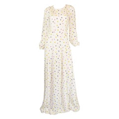 Oscar de la Renta - Robe longue à imprimé floral