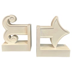 Pair of Bookends Happy Chic White Arrow