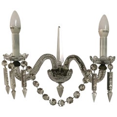 Paire d'appliques en cristal de Baccarat, France, vers 1930