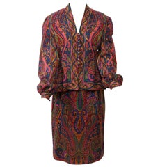 Pauline Trigère Paisley Two-Piece Suit / Dress