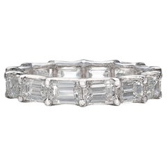 Phenomenal Emerald Cut Diamond Eternity Band