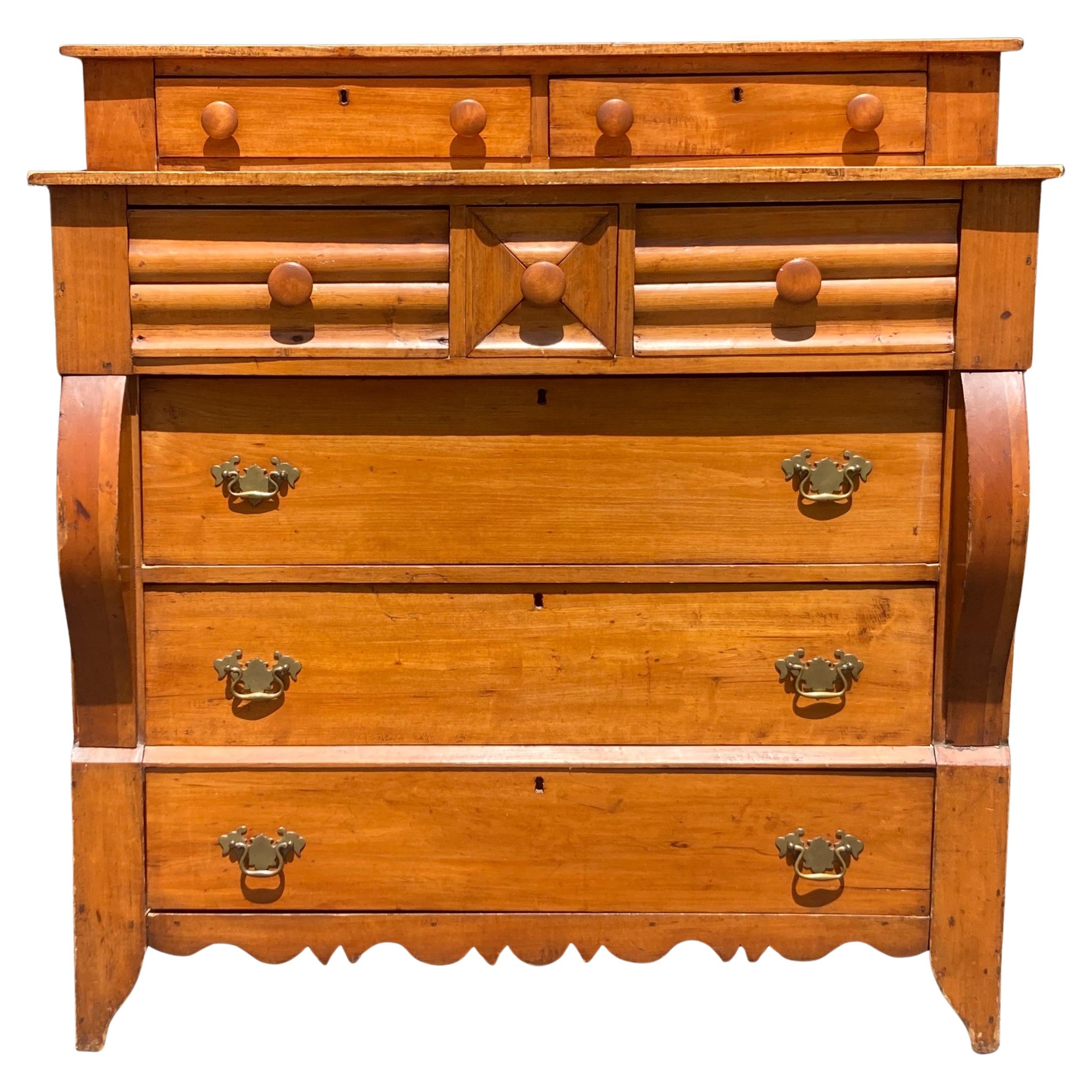 Pine Empire Gentleman's Chest of Drawers