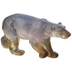 Plexiglass Bear from the 1970s Italian Manufacture Single Block