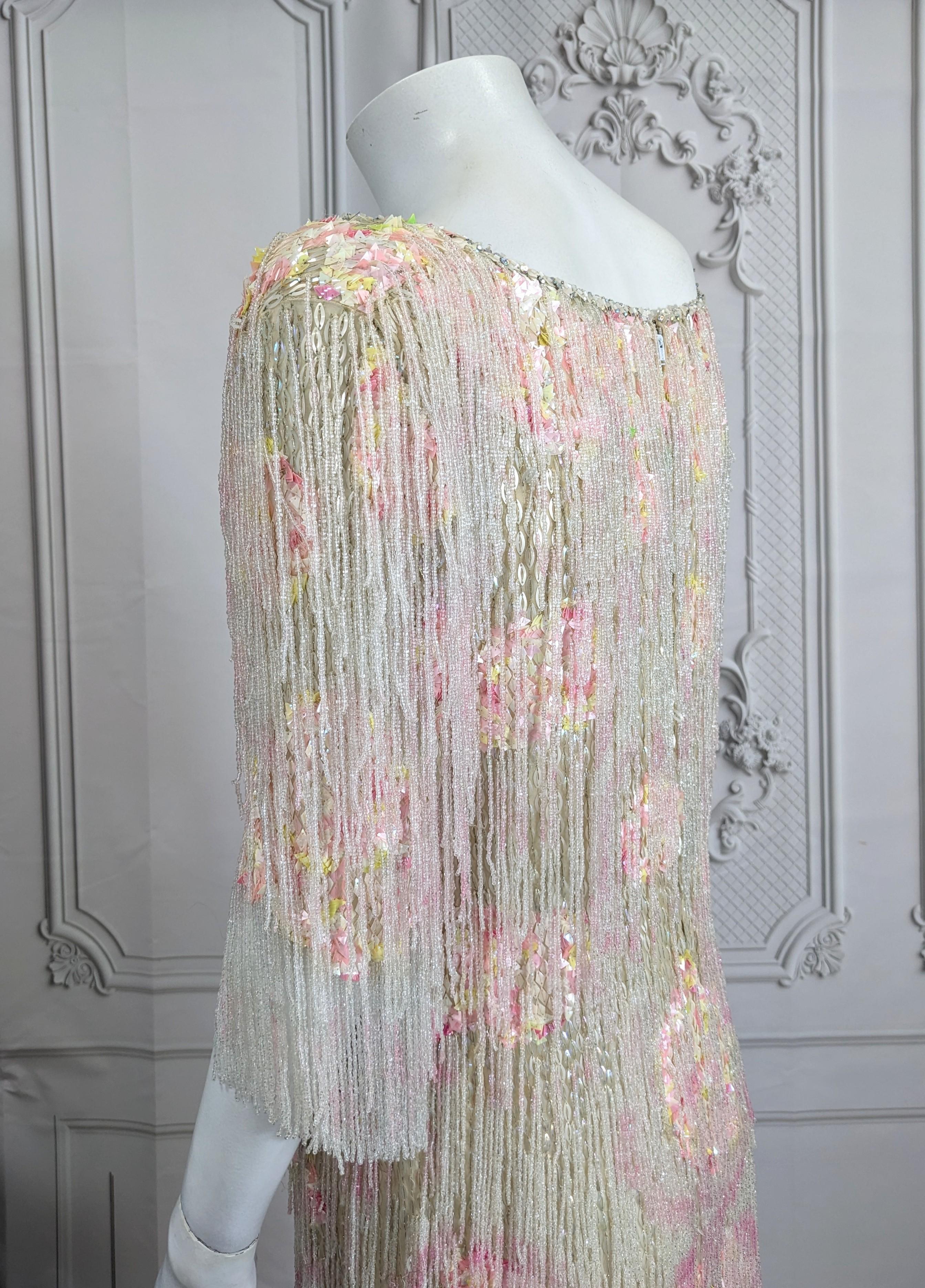 Women's Rare Yves Saint Laurent Haute Couture Beaded Mini, 1969  For Sale