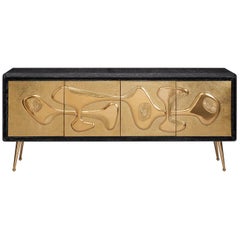 Reform Hammered Brass Credenza