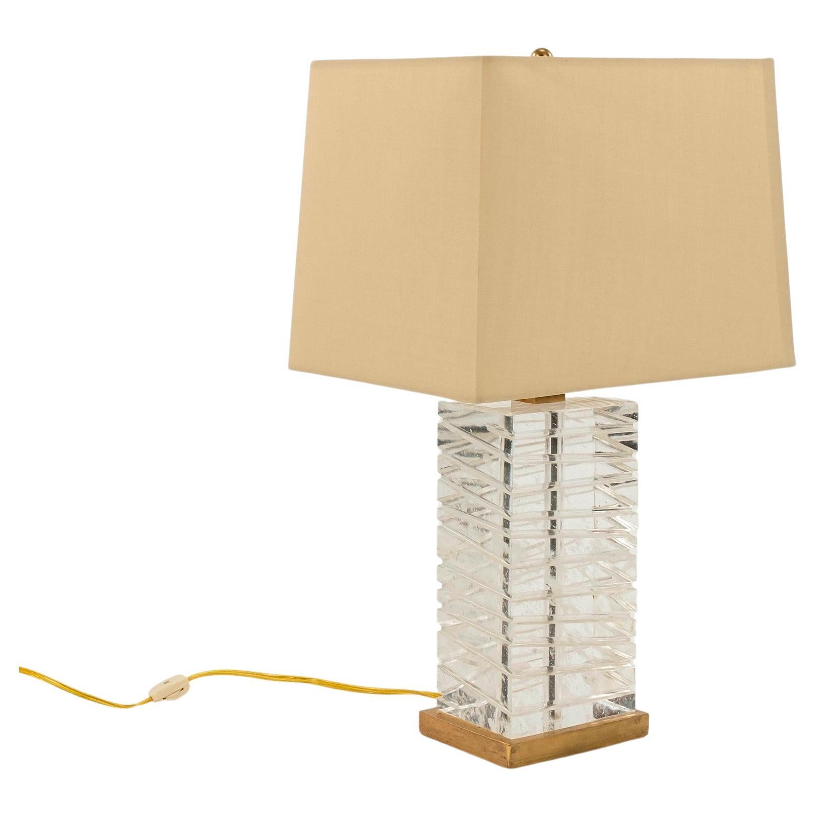 Robert Kuo Rock Crystal Table Lamp