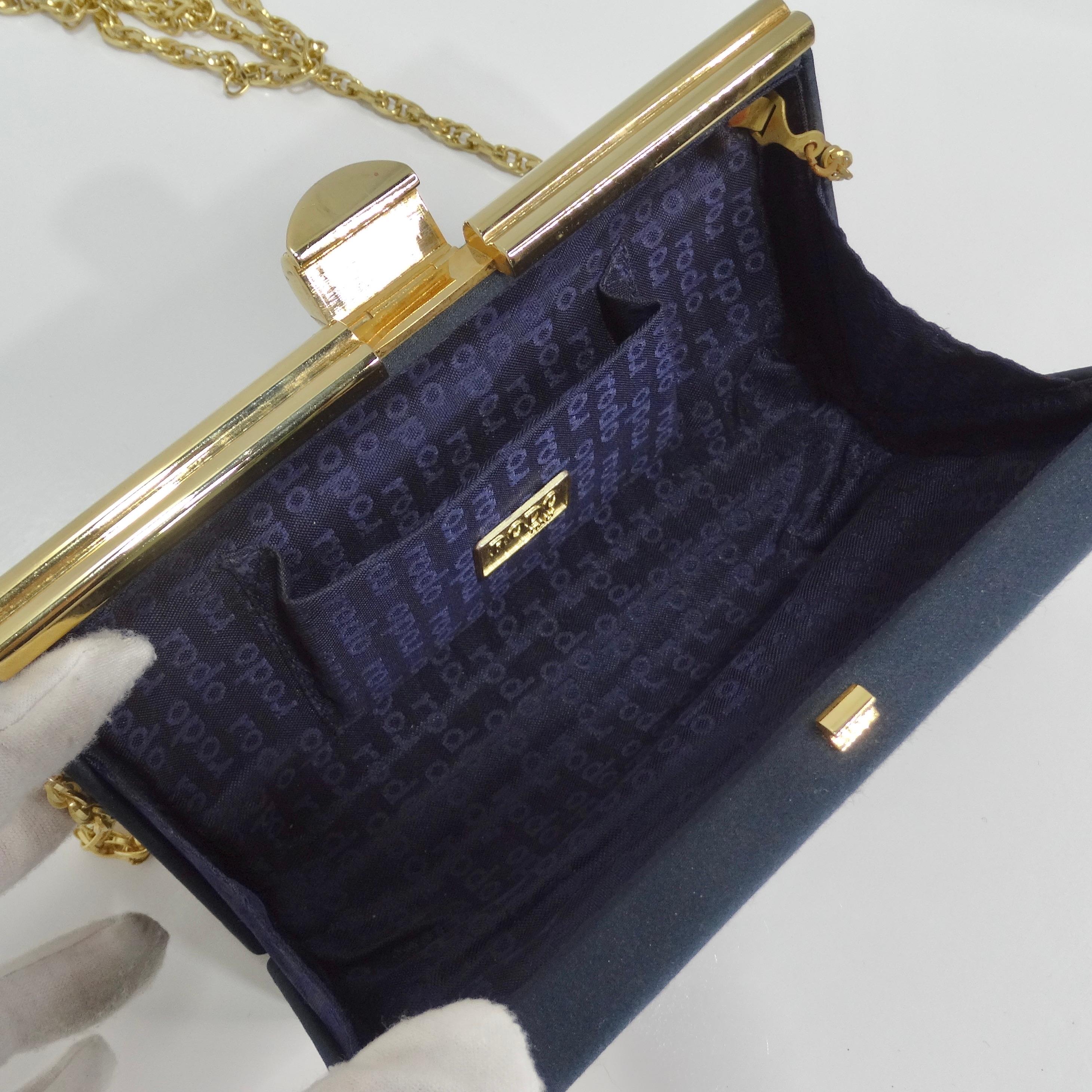 Rodo 1980s Navy Clutch For Sale 3