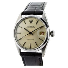 Vintage Rolex Stainless Steel Oyster Date Wristwatch from 1956